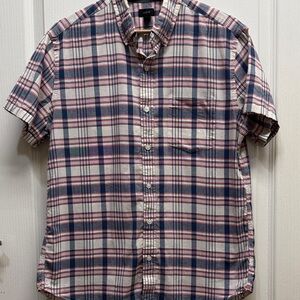 J. Crew Men's Plaid Short Sleeve Shirt